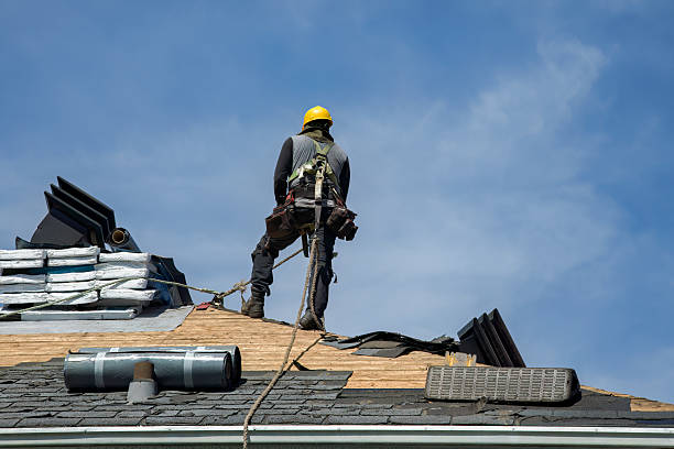 Professional Gutter Installation technician working in Ganado, TX